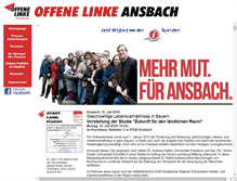 Tablet Screenshot of offene-linke-ansbach.de